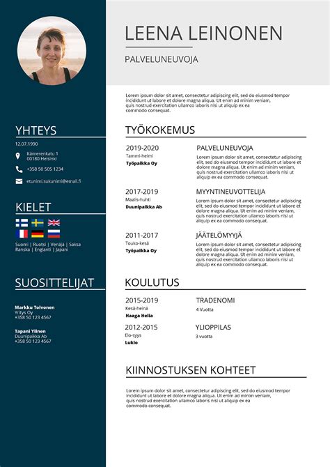 Lataa ilmainen CV